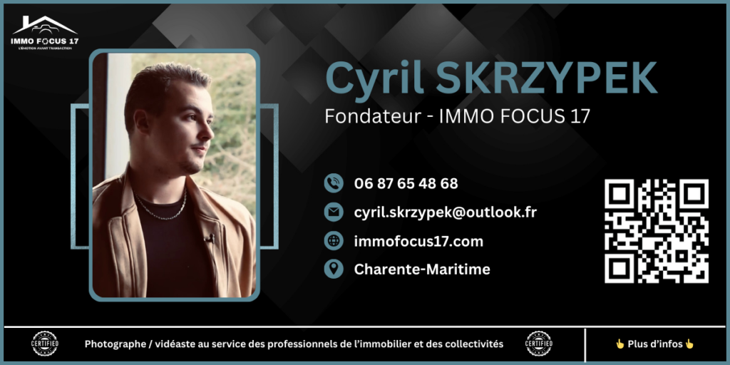 Logo IMMO FOCUS 17 photographe immobilier en Charente-Maritime